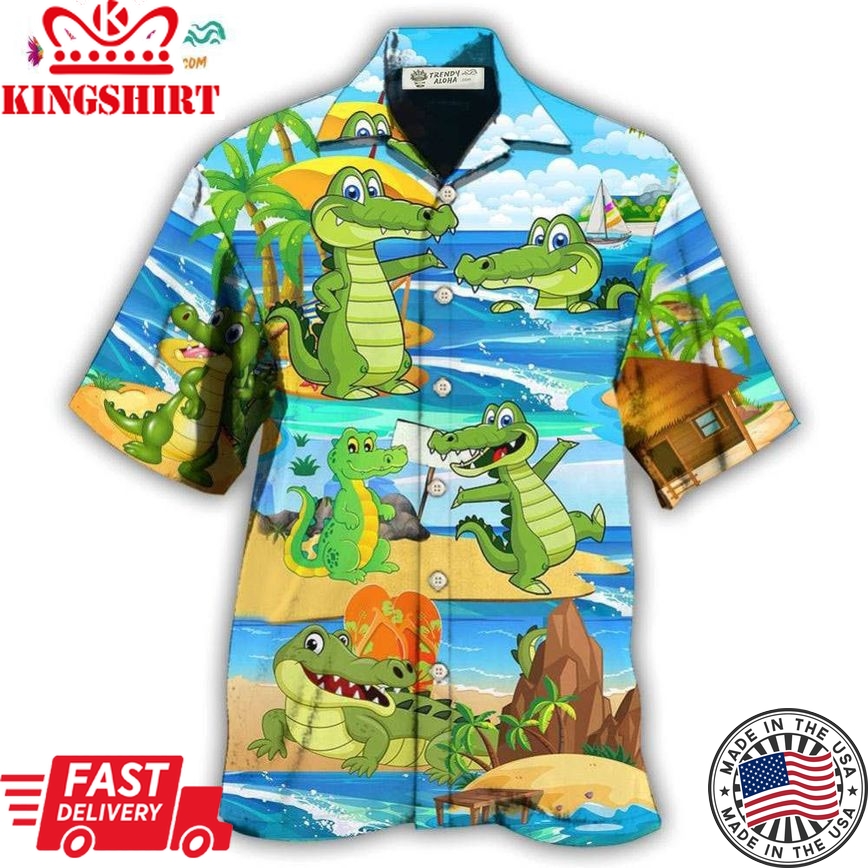 Crocodile Love Life Funny Hawaiian Shirt