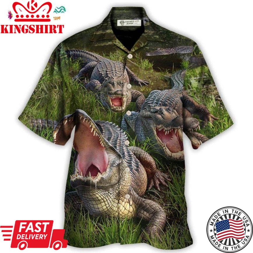 Crocodile The Crocodile Cannot Turn Its Head Hawaiian Shirt