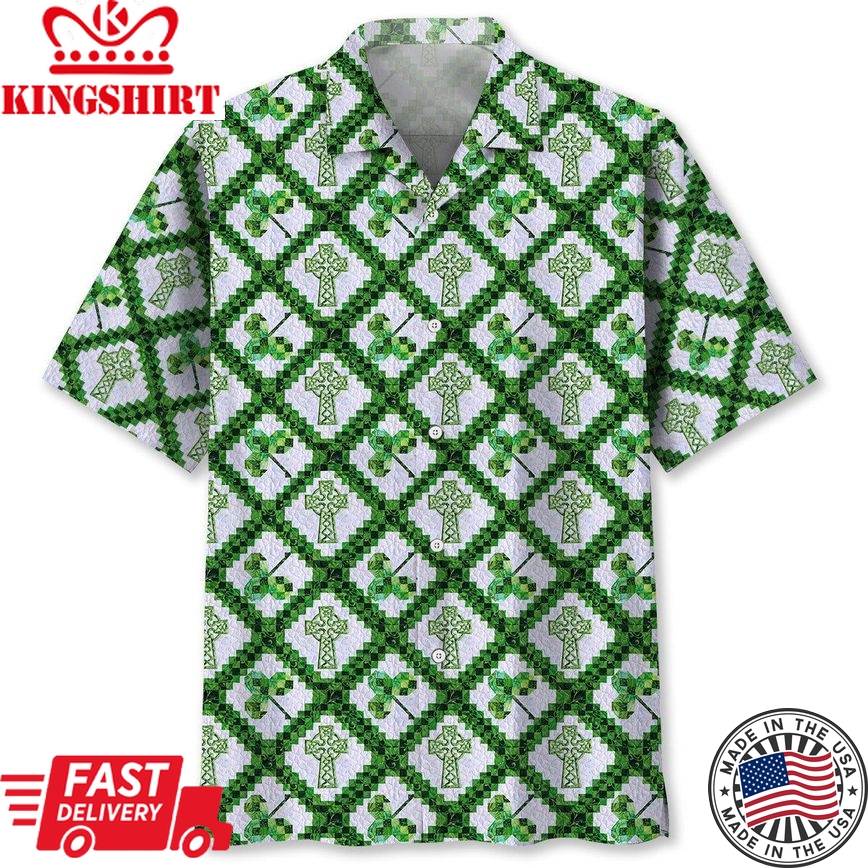 Cross St.Patrick Day Trendy Hawaiian Shirt