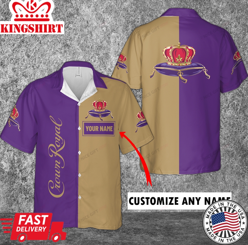 Crown Royal Custom Name Hawaiian Party Apparel