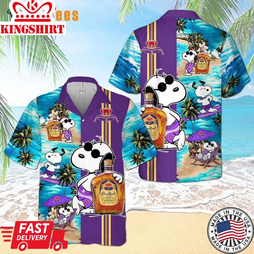 Crown Royal Snoopy, Beach Relax Shirt, Dog Trendy Hawaiian Shirt Perfect Gifts For Your Loved Ones