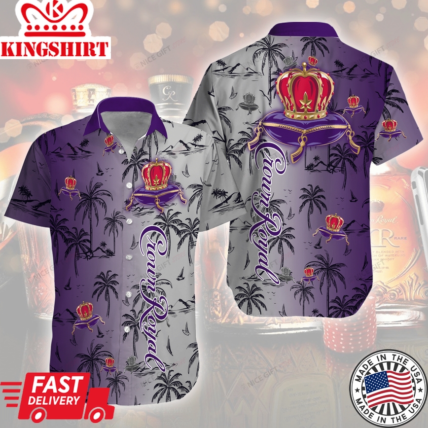 Crown Royal Vacation Ready Hawaiian Aloha Shirt