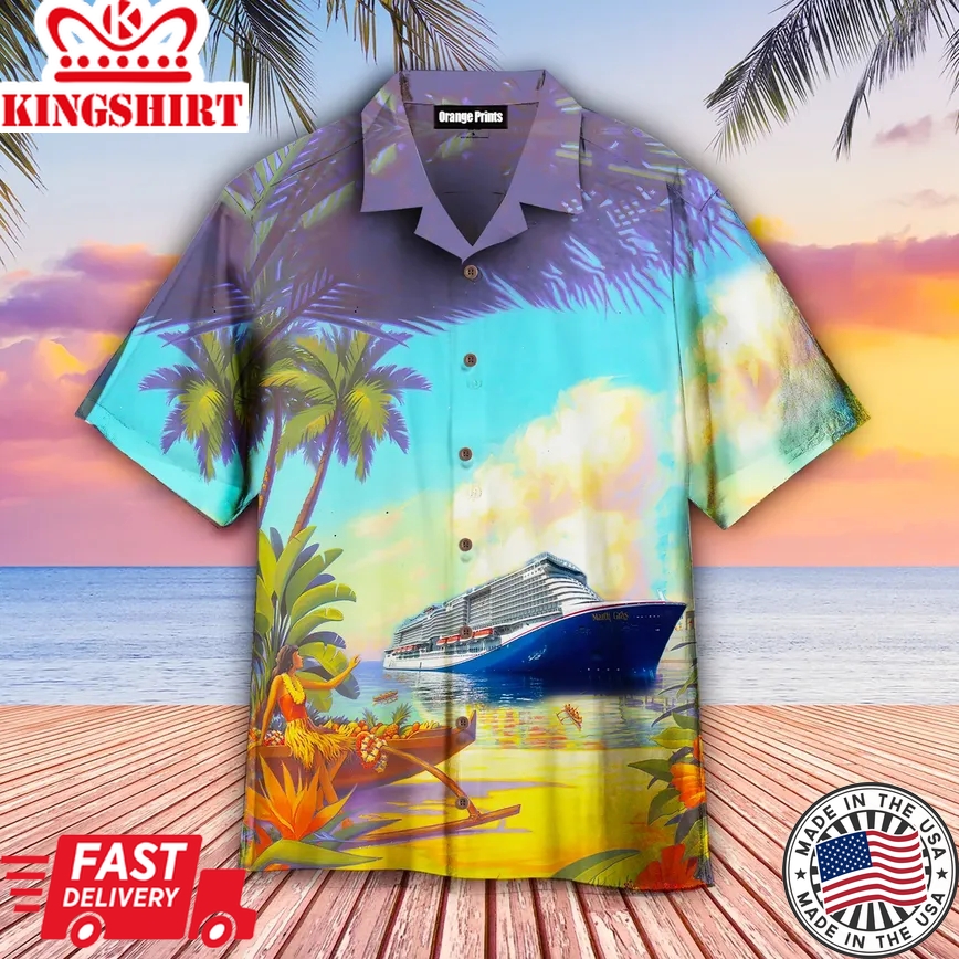 Cruises Ship Mardi Gras Trendy Hawaiian Shirt For