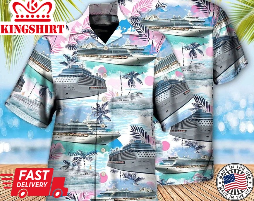 Cruising Beach Tropical Vibe - Trendy Hawaiian Shirt, Tropical Beach Shirt Button Down Shirt, Aloha Shirt Funny, Best Gifts For Men.