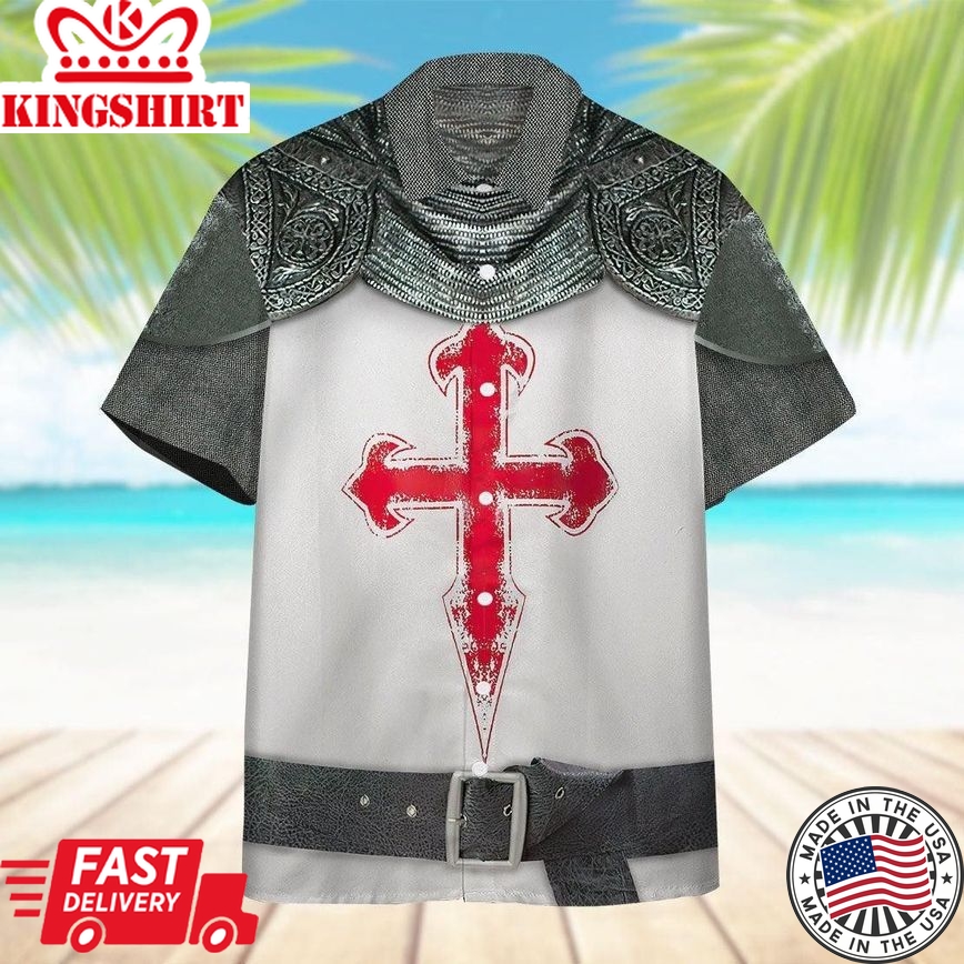 Crusader Knight Armour Trendy Hawaiian Shirt