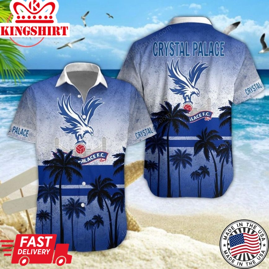 Crystal Palace Fc Coconut Tree Beach Trendy Hawaiian Shirt Aloha Shirt