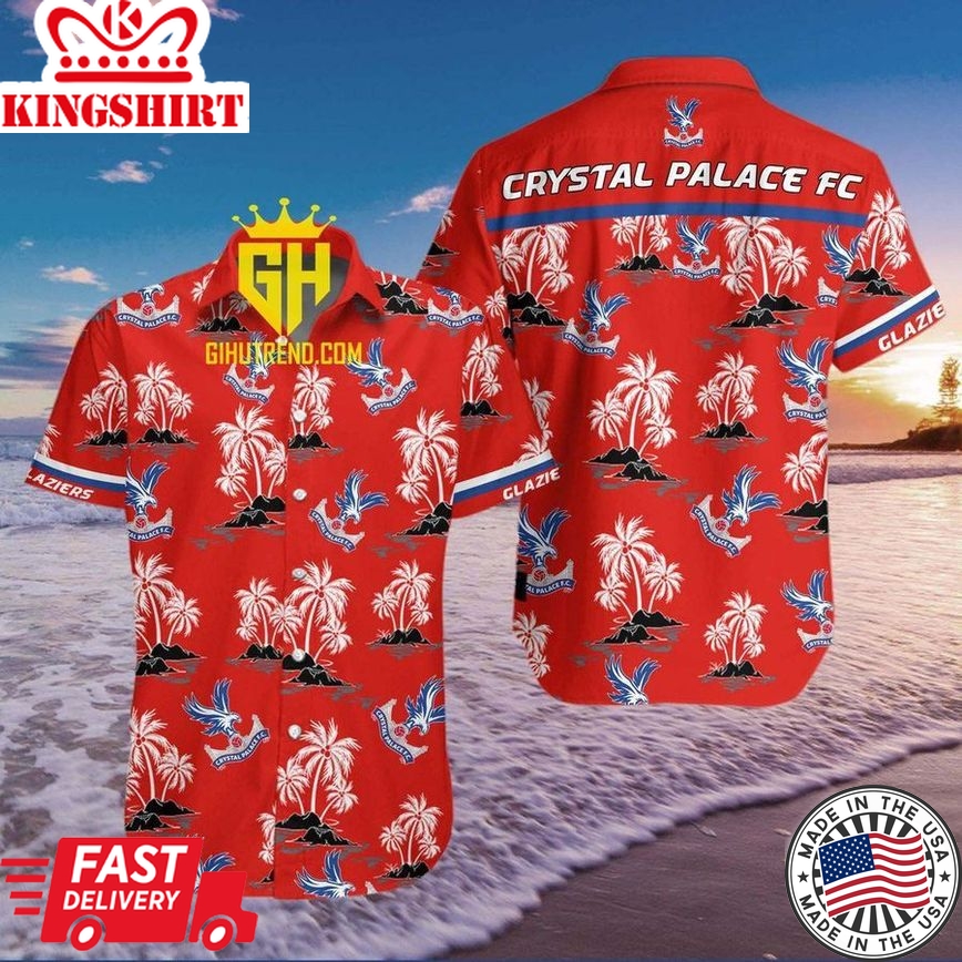 Crystal Palace Fc Red Coconut Island Trendy Hawaiian Shirt Aloha Shirt