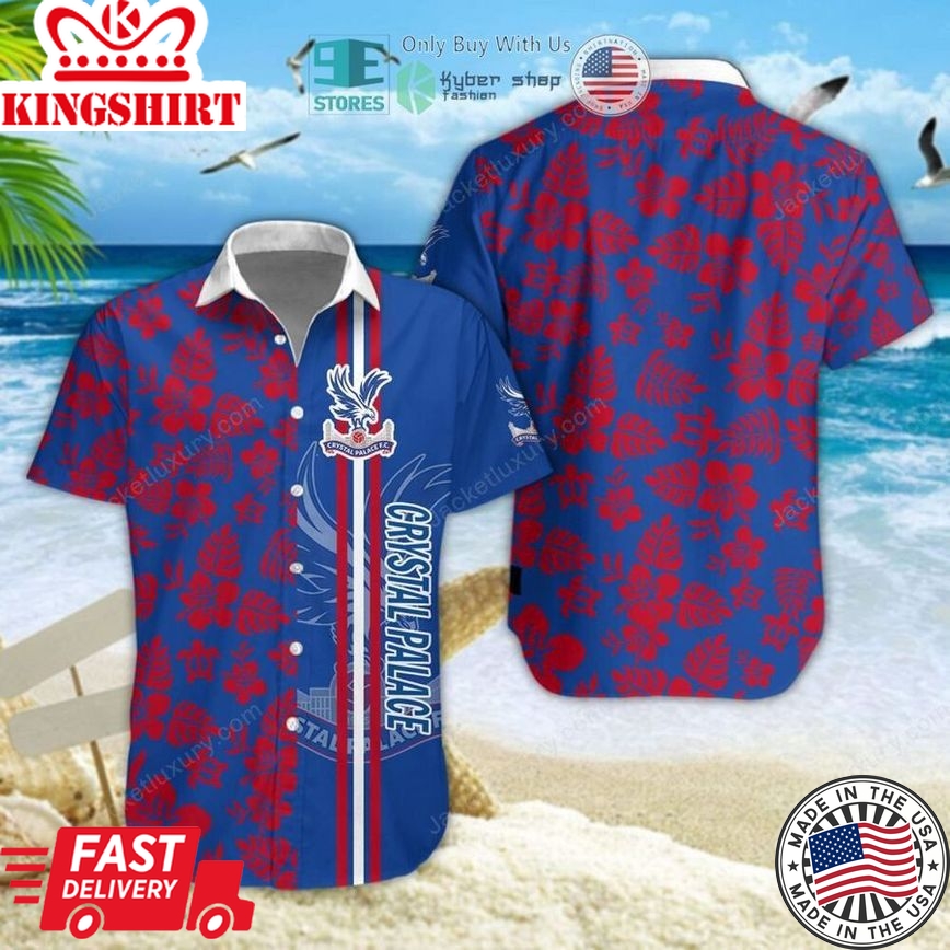 Crystal Palace Fc Red Flower Trendy Hawaiian Shirt Aloha Shirt