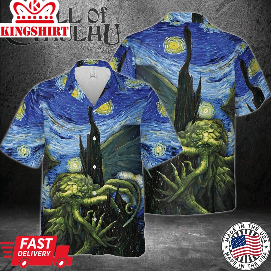 Cthulhu Mystical Night Starry Hawaiian Journey