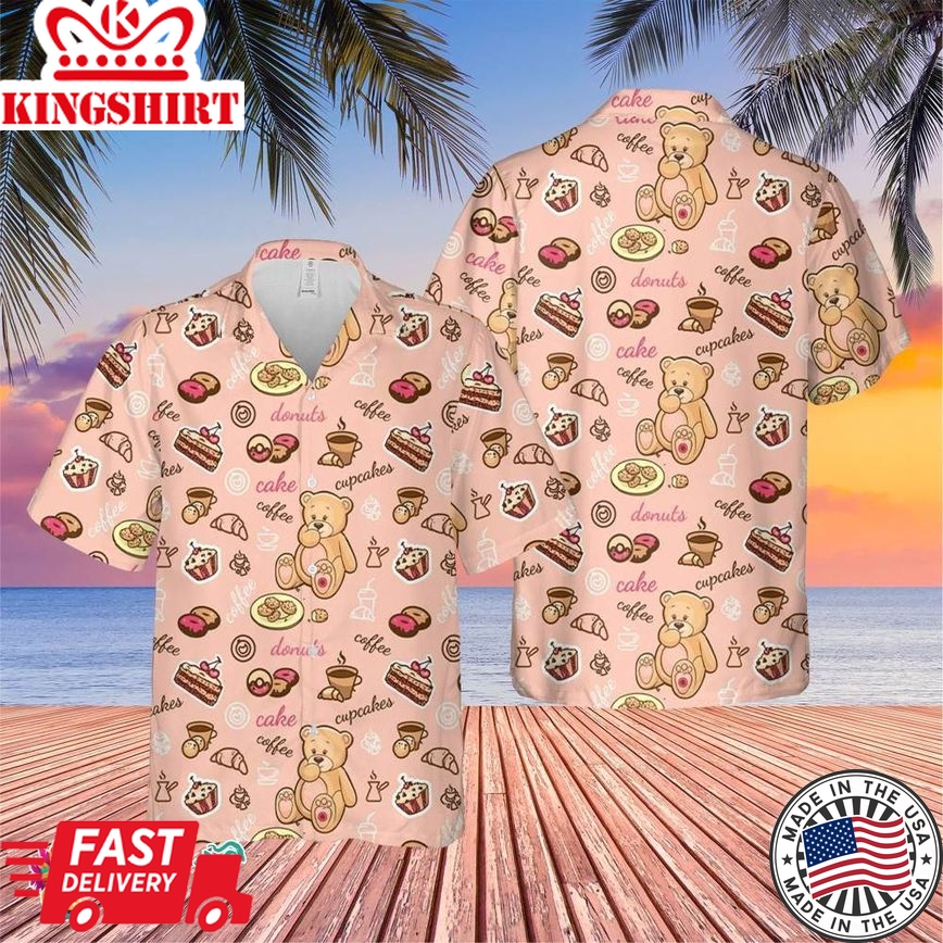 Cupcake Coffee Cake Trending Hawaiian Shirt, Summer Vacation Hawaiian Shirt