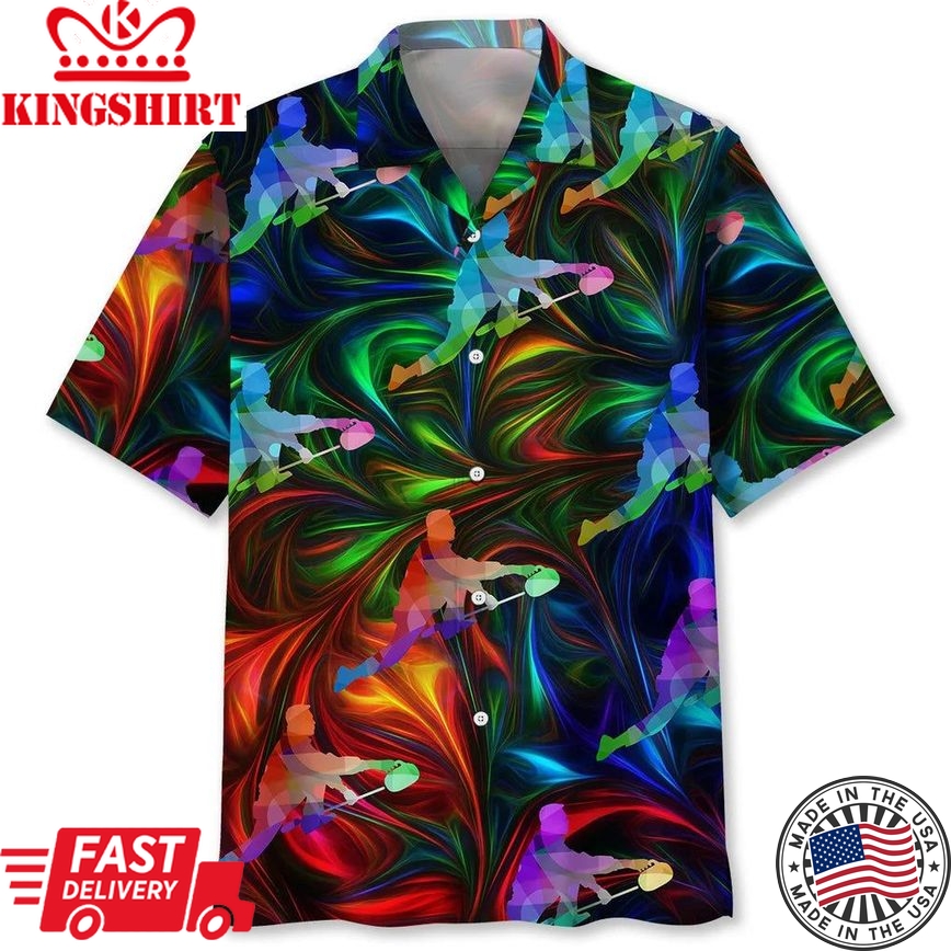 Curling Color Trendy Hawaiian Shirt