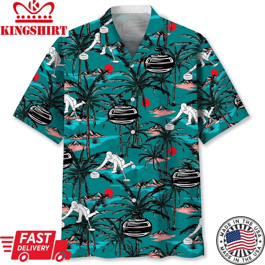 Curling Vintage Trendy Hawaiian Shirt