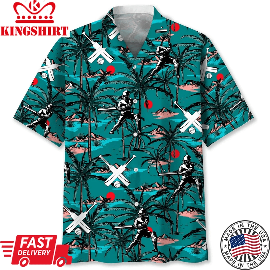 Curling Vintage Vibes Trendy Hawaiian Shirt: Classic Cool in Tropical Paradise