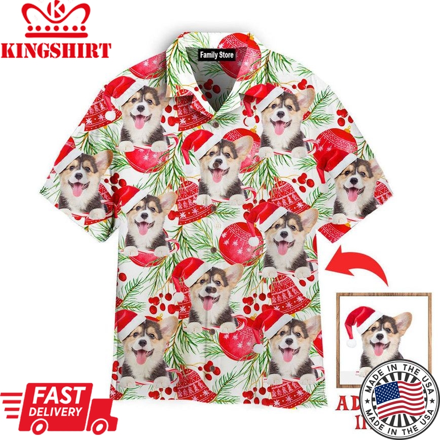 Custom Dog Christmas Tree And Bell Custom Hawaiian Shirt