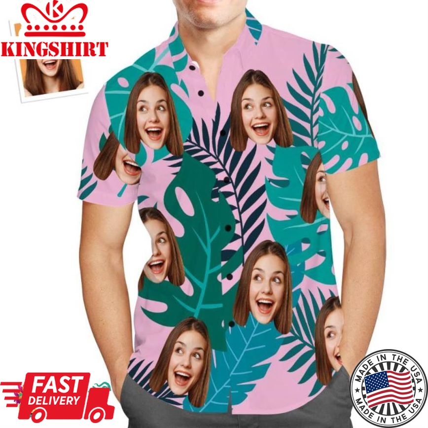 Custom Face Trending Hawaiian Shirts Hawaiian Shirt Palm Tree Shirts Tropical Beach Shirts For Men