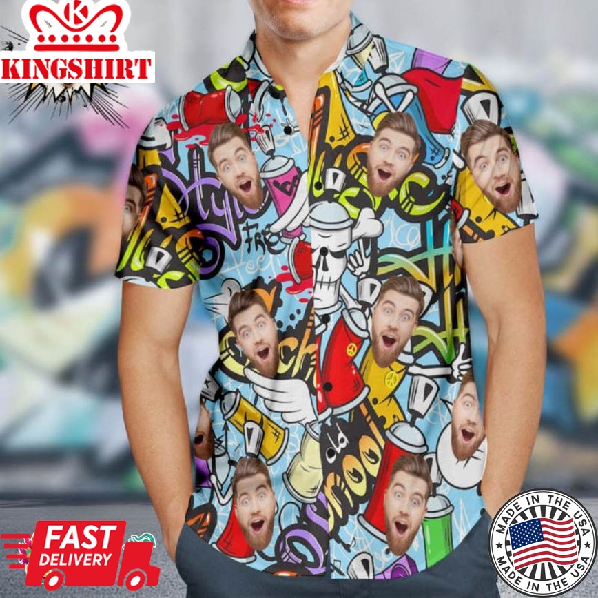 Custom Face Trending Hawaiian Shirts Hawaiian Shirts Personalized Hip Hop Style Cool Shirt