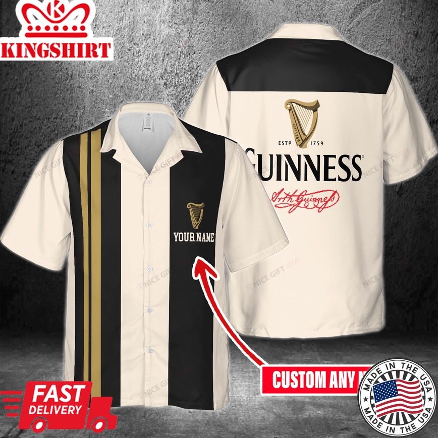 Custom Guinness Hawaiian Shirt with Irish Flair