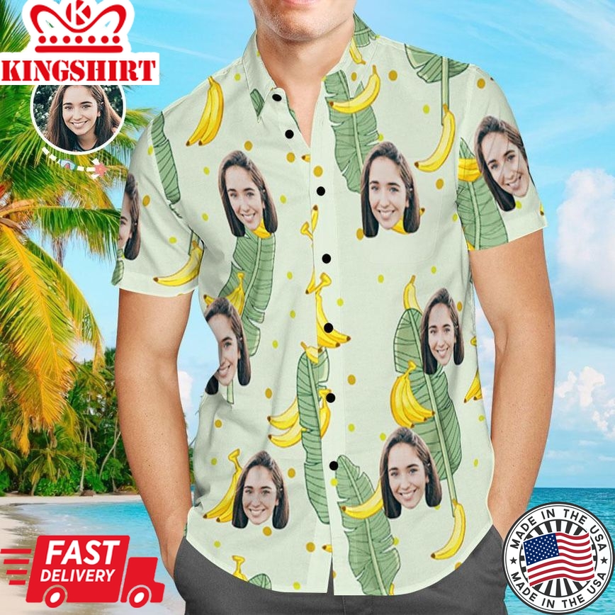 Custom Hawaiian Shirts Banana Aloha Beach Shirt For Men