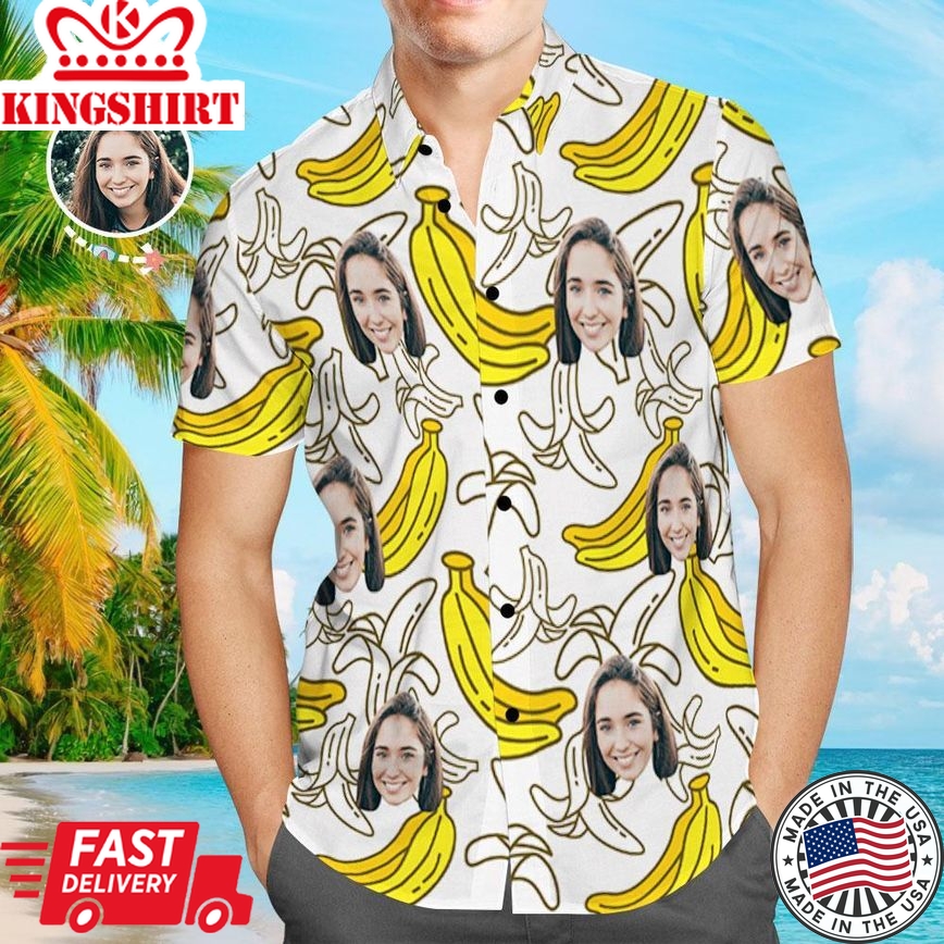 Custom Hawaiian Shirts Funny Banana Aloha Beach Shirt For Men