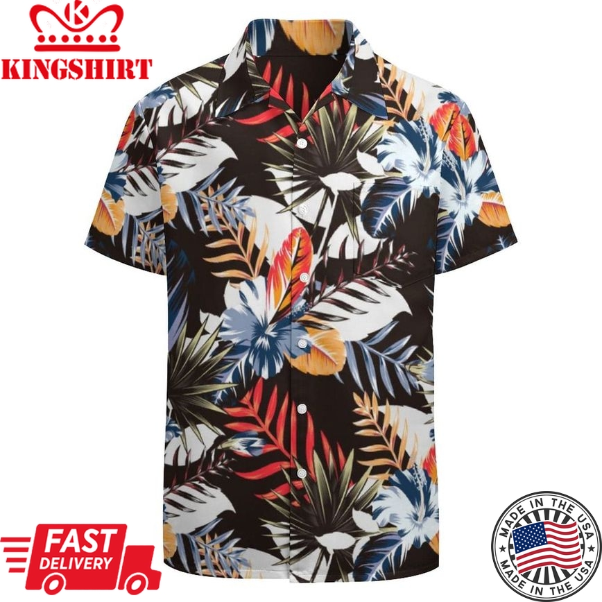 Custom Name&Number Tropical Pocket Hawaiian Shirt