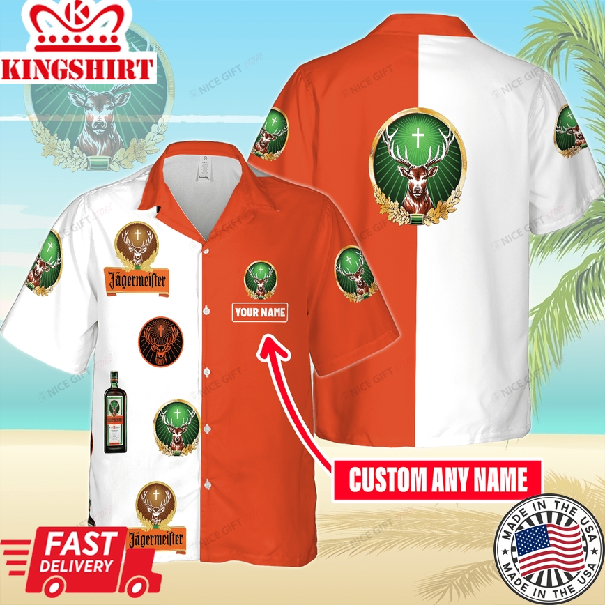 Custom Name Jagermeister Hawaiian Vacation Shirt