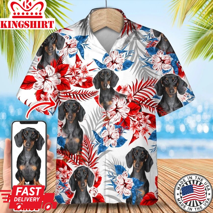 Custom Photo American Flag Hawaiian Shirt