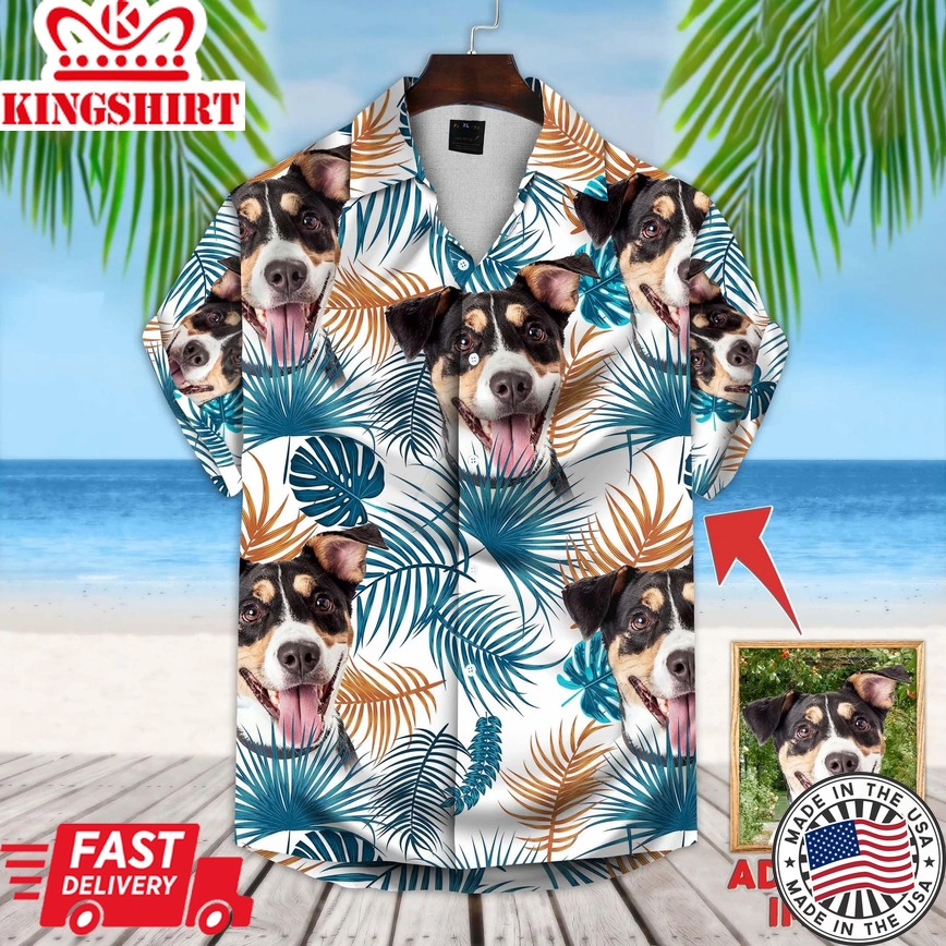 Custom Photo Dog Floral Aloha Shirt, Summer Gift, Short Sleeve Aloha Beach Shirt, Dog Trendy Hawaiian Shirt For Men, Women