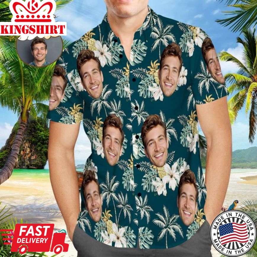 Custom Photo Funky Vintage Trending Hawaiian Shirts Hawaiian Shirt Casual Button-Down Short Sleeve Unisex