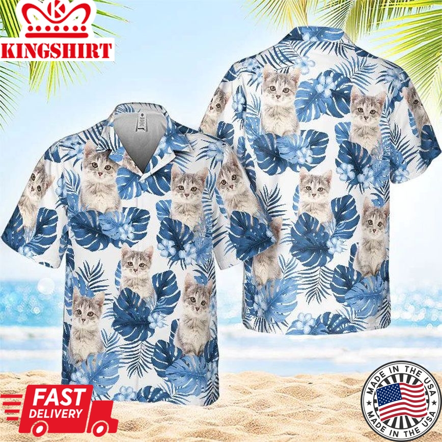 Custom Photo Tropical Leaves And Pet - Dog & Cat Hawaiian Shirt