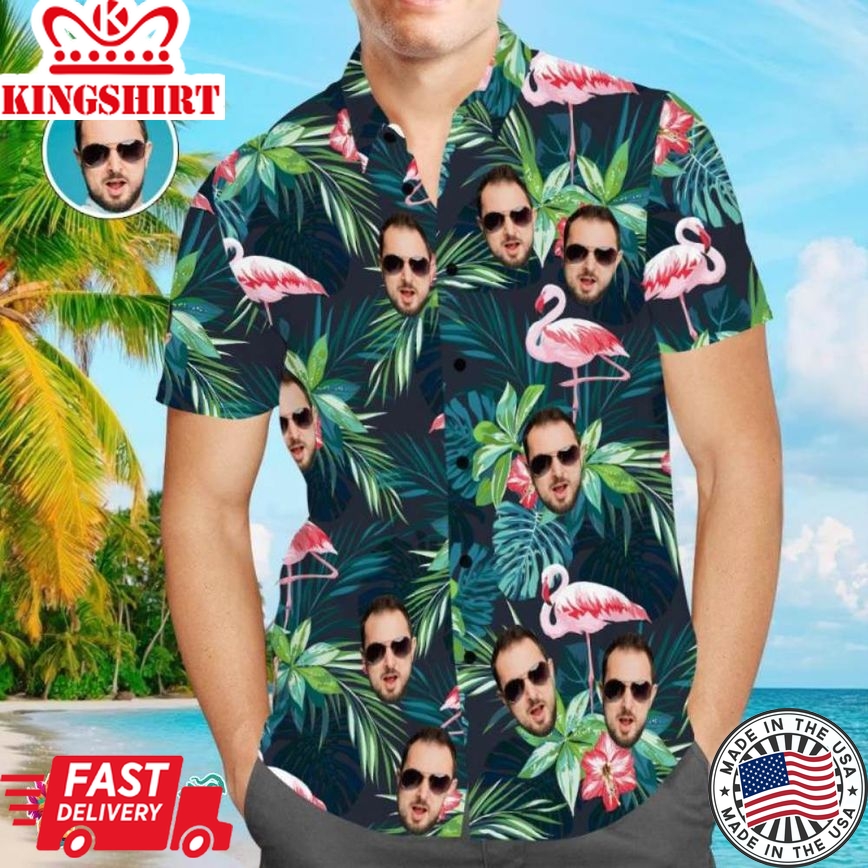 Custom Trending Hawaiian Shirts Hawaiian Shirts Colorful Flamingo Aloha Beach Shirt For Men