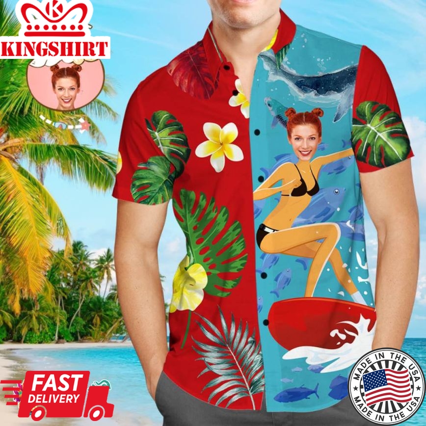 Custom Trending Hawaiian Shirts Hawaiian Shirts Love Surfing Personalized Aloha Beach Shirt For Men