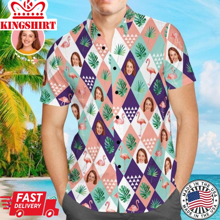 Custom Trending Hawaiian Shirts Hawaiian Shirts Tree And Flamingo Aloha Beach Shirt For Men