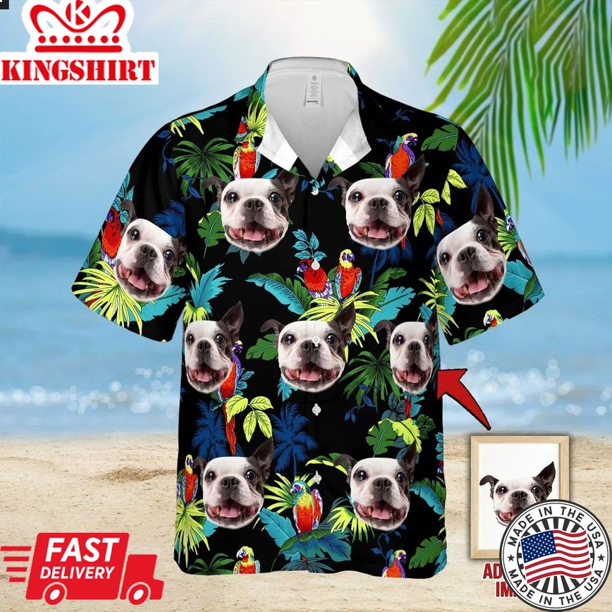 Custom Tropical Pattern Dog Hawaiian Shirt