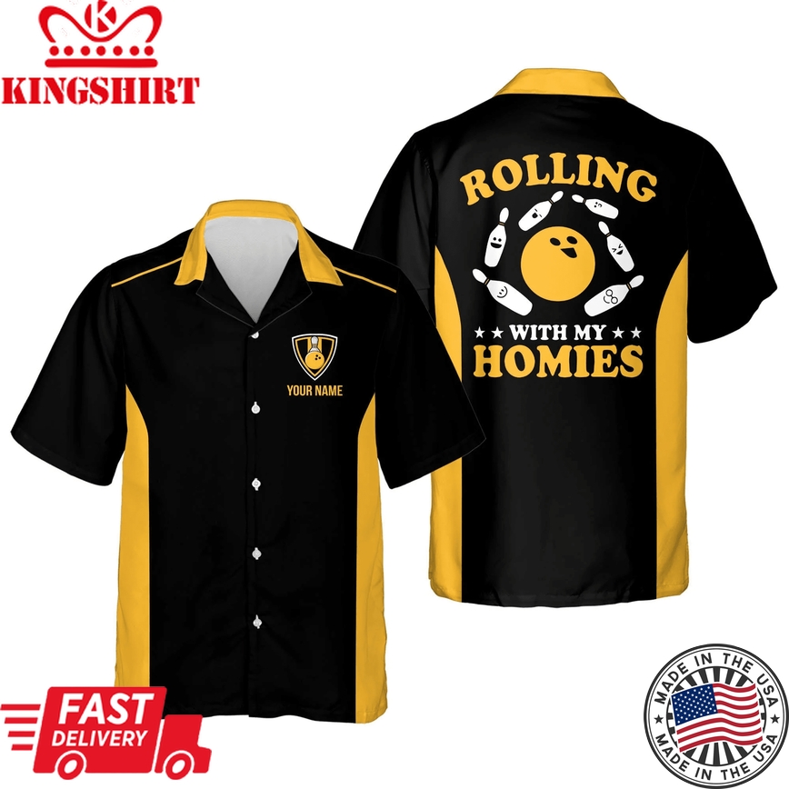 Custom Vintage Revival Hawaiian Bowling Shirts: Stylish Attire for Bowling Enthusiasts