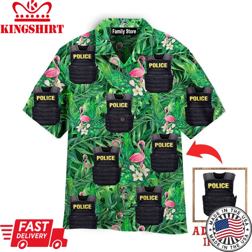 Custom Your Photo On Pink Flamingo Palm Leaves Custom Hawaiian Shirt