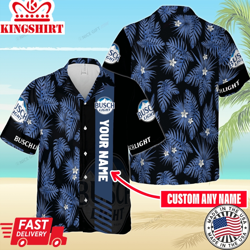 Customized Name Busch Light Hawaiian Vacation Shirt