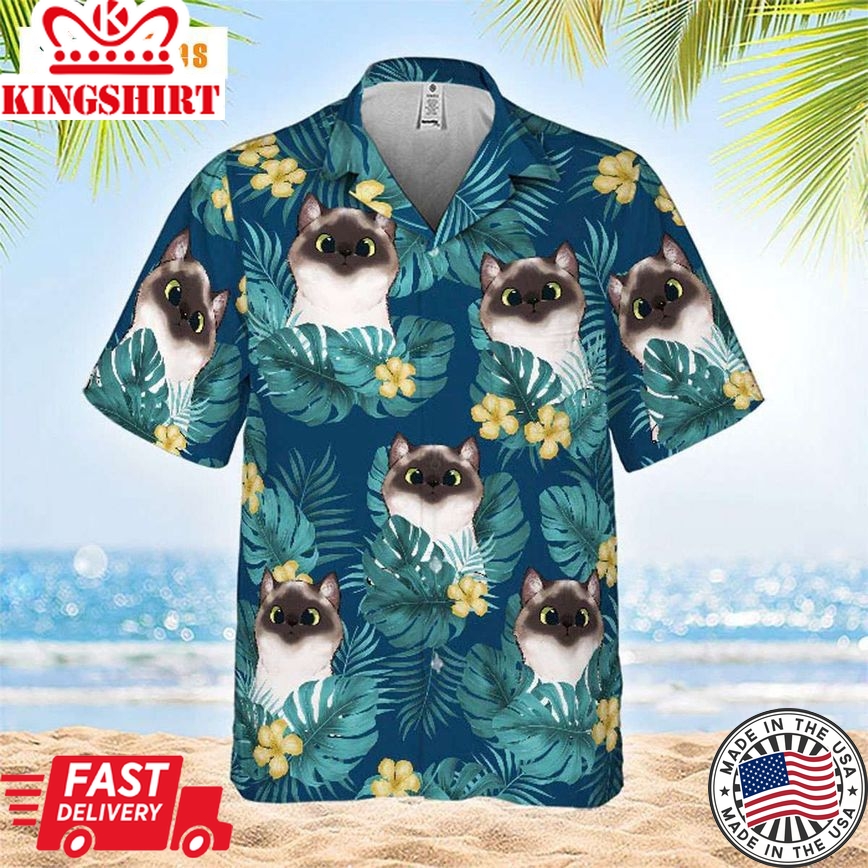 Cute Cat Summer Vibe, Cat Trendy Hawaiian Shirt Perfect Gifts For Your Loved Ones