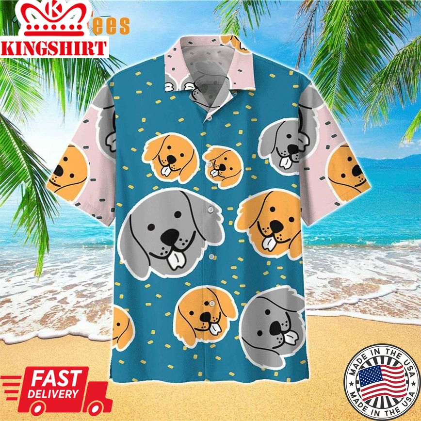 Cute Catoon Dog Trendy Hawaiian Shirts Perfect Gifts For Your Loved Ones