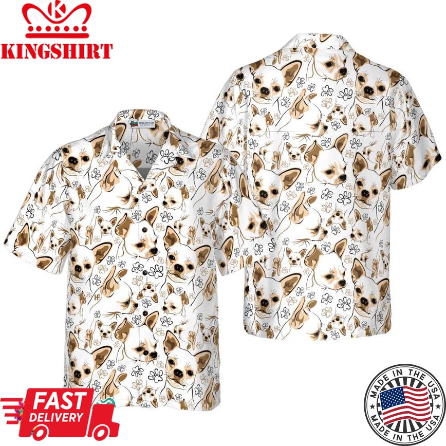 Cute Chihuahua Shirt For Men Hawaiian Shirt