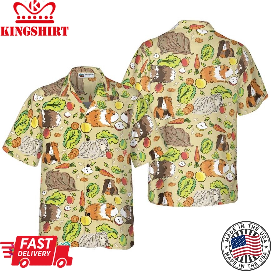 Cute Guinea Pig Shirt For Men Hawaiian Shirt