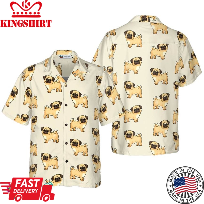 Cute Pugs For You Hawaiian Shirt