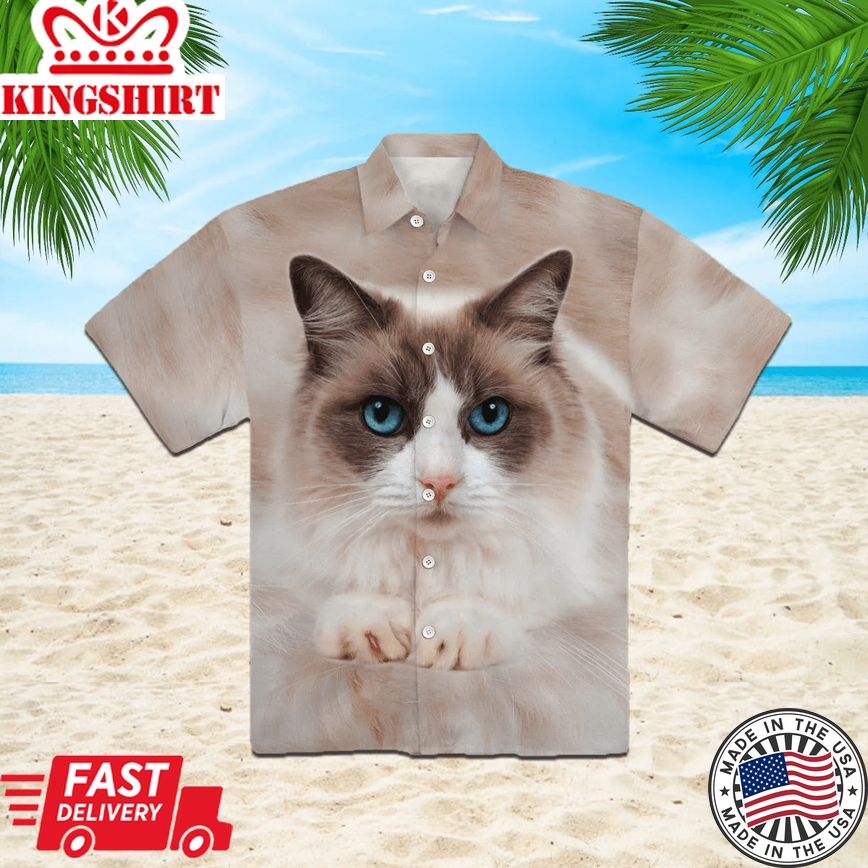 Cute Ragdoll Cat Trendy Hawaiian Shirt Aloha Shirt