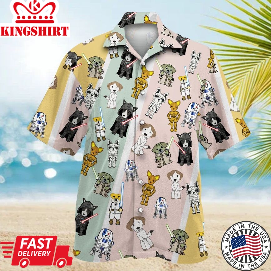 Cute Star Dogs Hawaiian Shirt