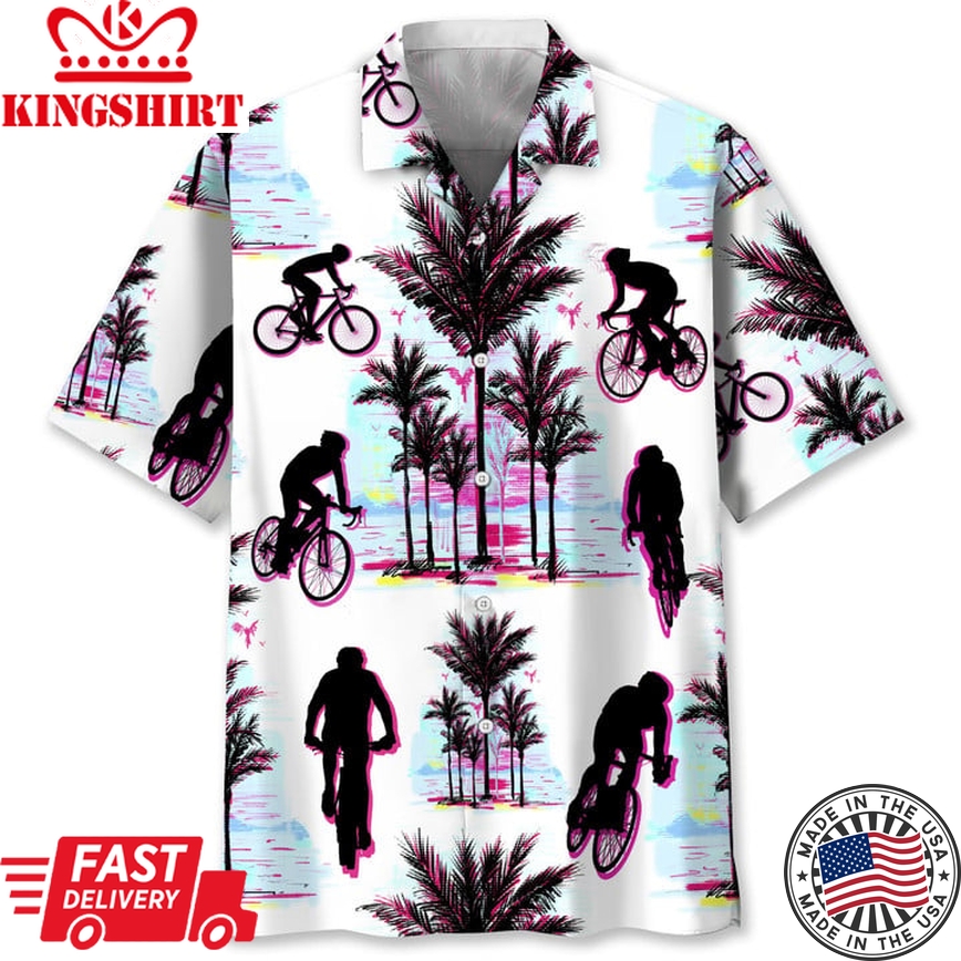 Cycling Abstract Background Hawaii Shirt