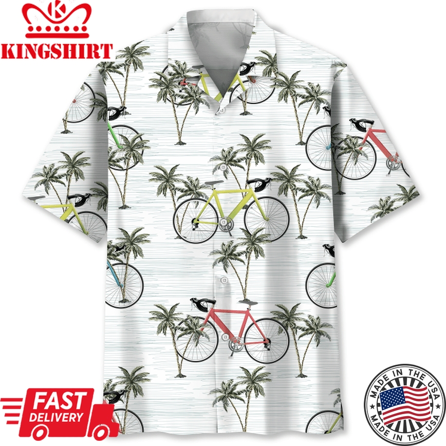 Cycling Coconut Hawaii Shirt: Tropical Ride in Style