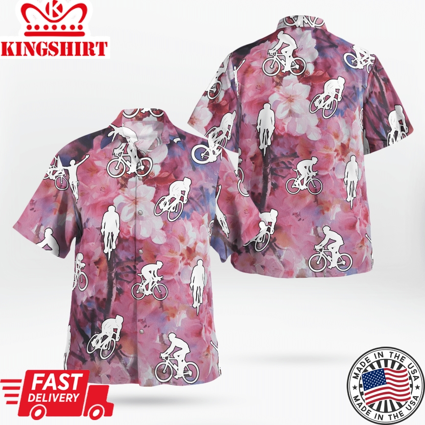 Cycling Flower Trendy Hawaiian Shirt