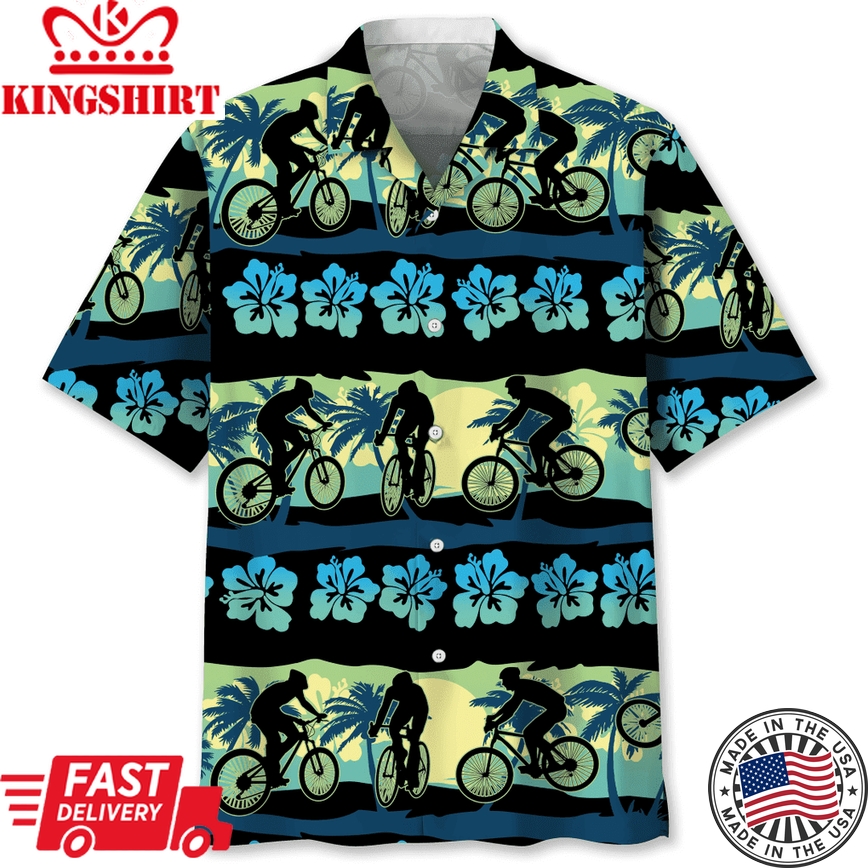 Cycling Nature Beach Trendy Hawaiian Shirt