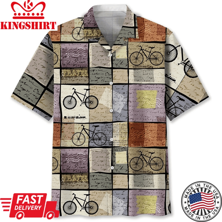 Cycling Retro Travel Trendy Hawaiian Shirt