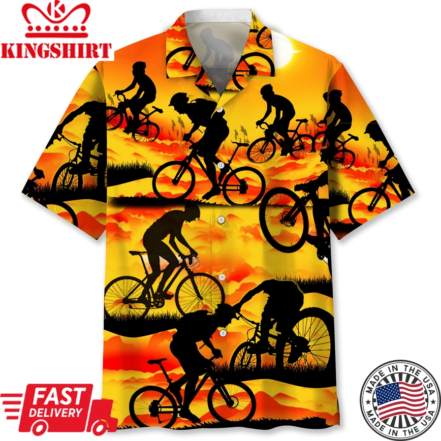 Cycling Sunshine Trendy Hawaiian Shirt