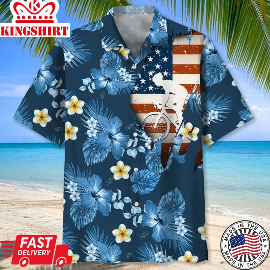 Cycling Trendy Hawaiian Shirt, Trendy Hawaiian Shirt For Men, Summer Gift, Gift For Cycling Lover